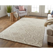 Feizy Belfort 8775F Transitional Trellis & Lattice Rug in Gray/Ivory