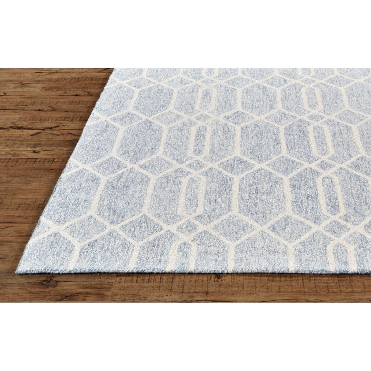 Feizy Belfort 8777F Transitional Trellis & Lattice Rug in Blue/Ivory