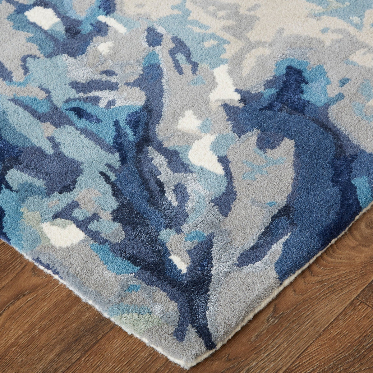 Feizy Dafney 8871F Transitional Floral & Botanical in Blue