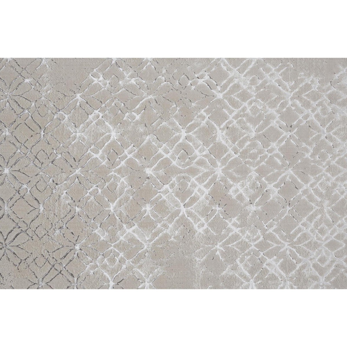 Feizy Micah 3047F Modern Distressed Rug in Silver/Gray/White