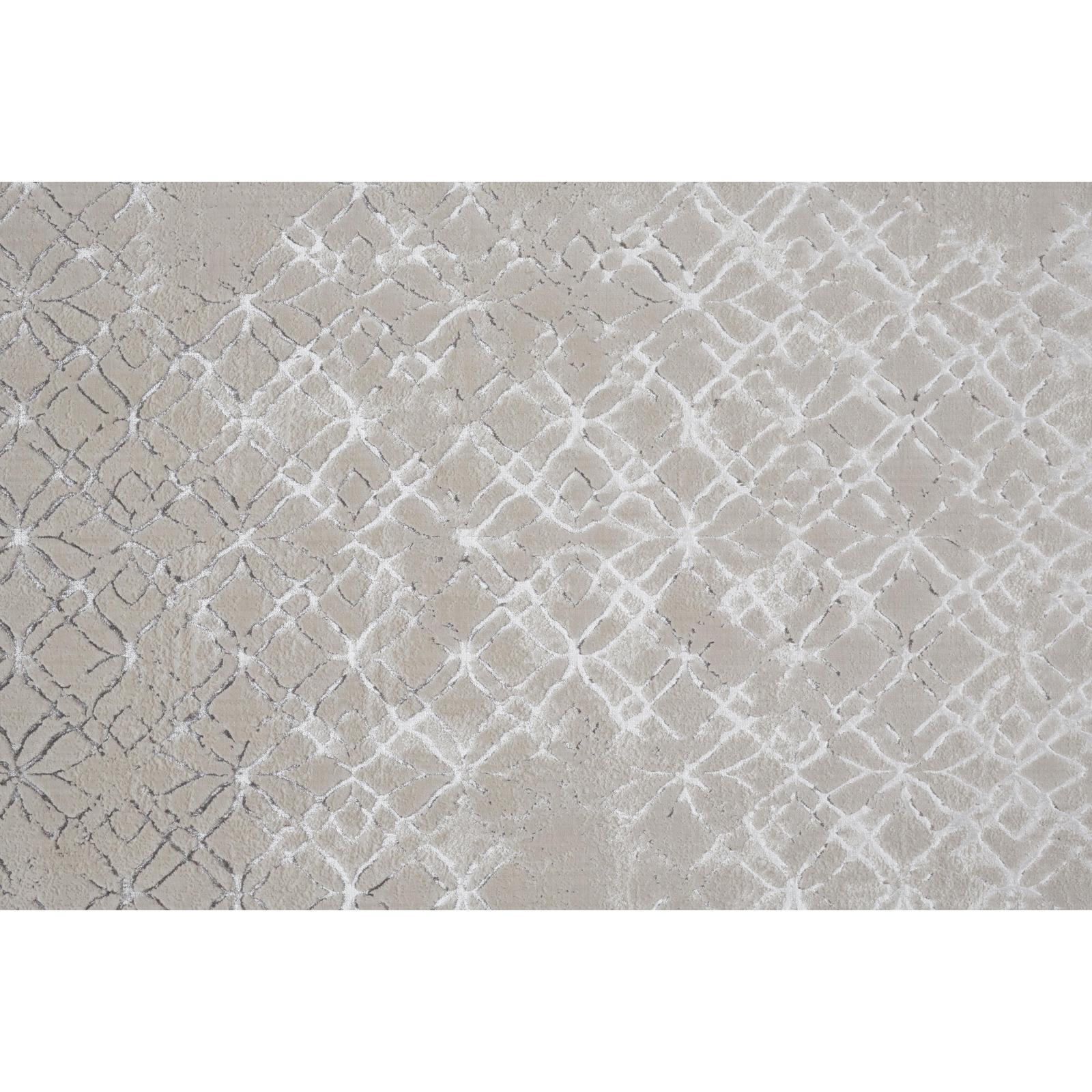 Feizy Micah 3047F Modern Distressed Rug in Silver/Gray/White