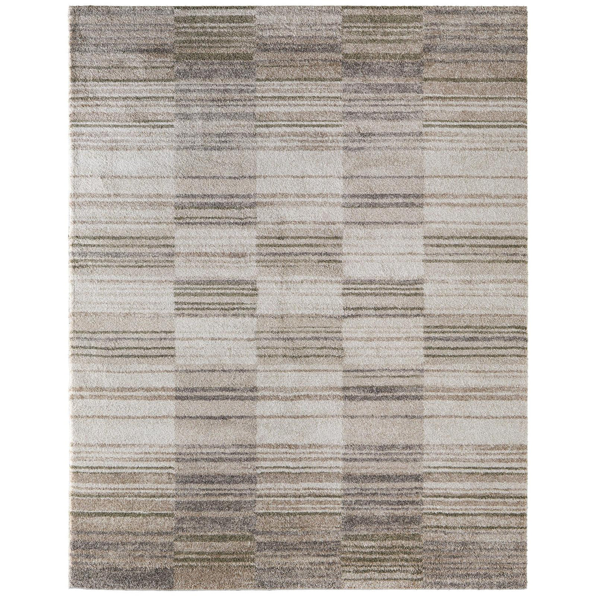 Feizy Richmond 39R3F Modern Geometric Rug in Ivory/Gray/Tan