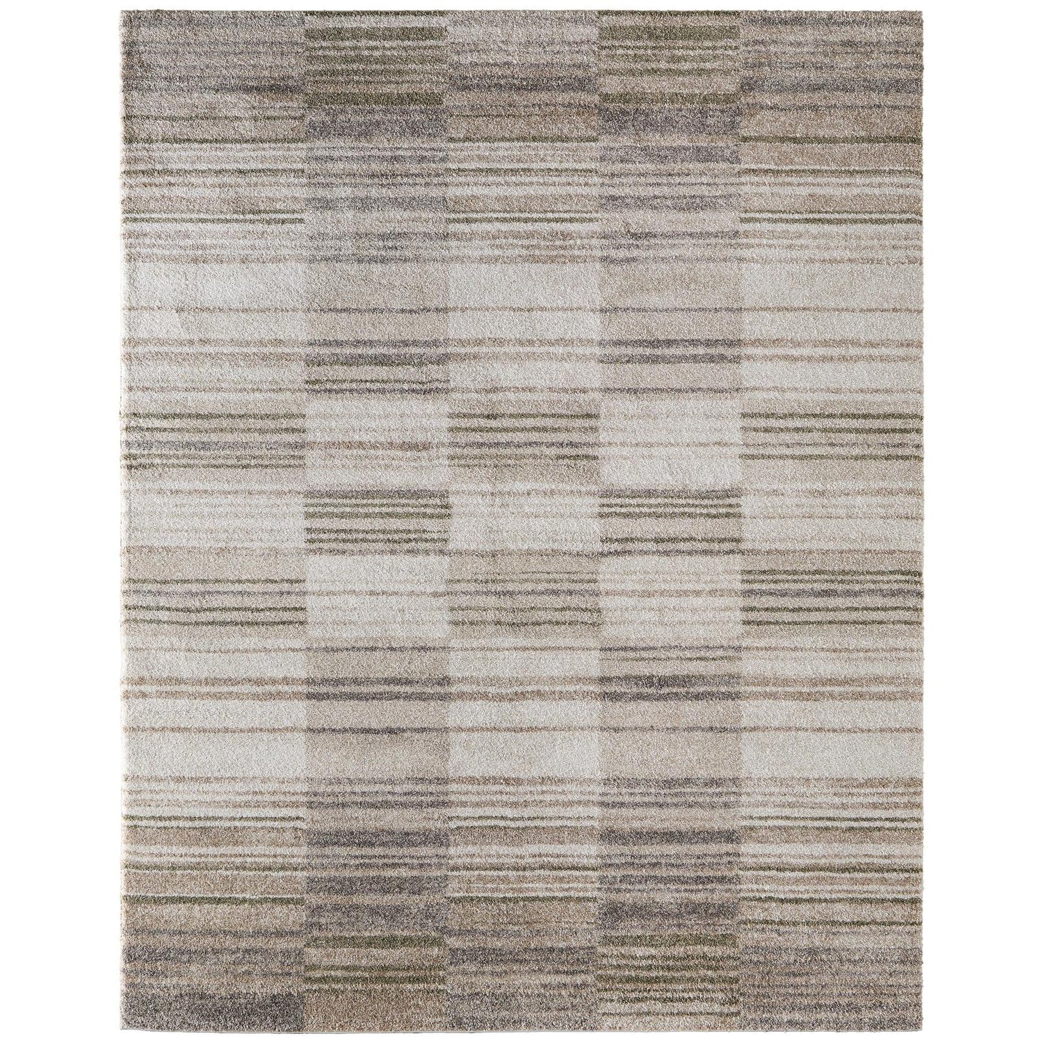 Feizy Richmond 39R3F Modern Geometric Rug in Ivory/Gray/Tan