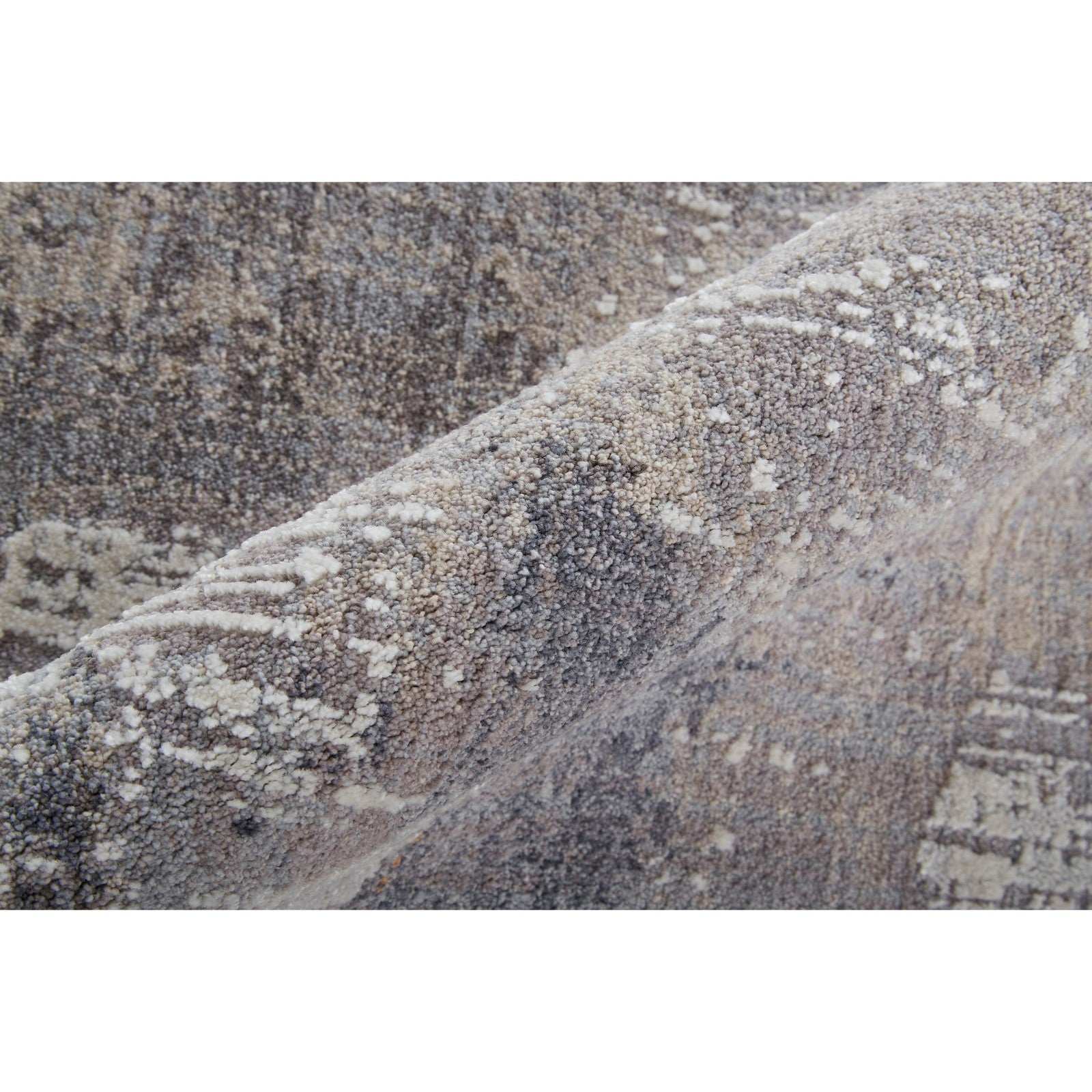 Feizy Lennon 39G1F Transitional Abstract in Taupe/Tan/Blue