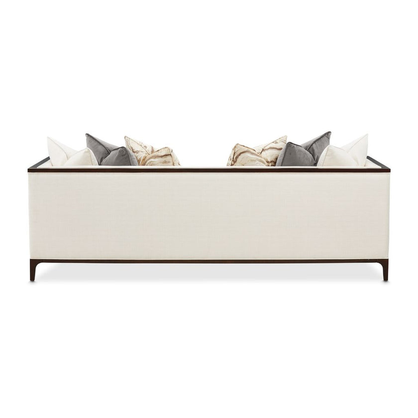 Michael Amini Belmont Place Sofa - Cream/Espresso