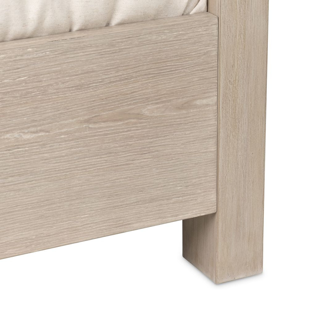 Michael Amini Lotus Bay Panel Bed with LED Lights - Sand