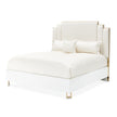 Michael Amini Palm Gate Upholstered Bed - Cloud White