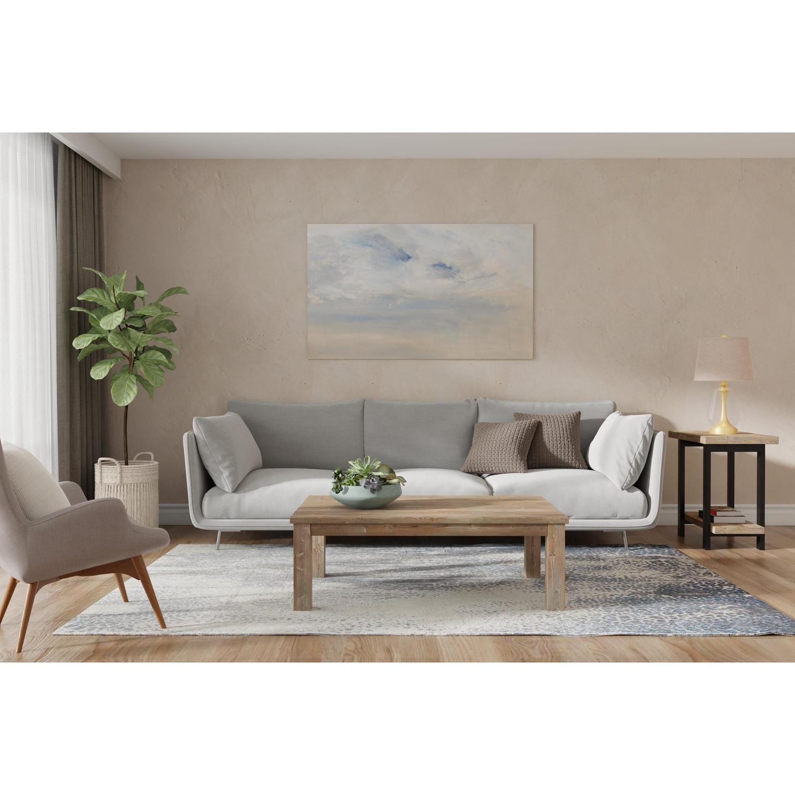 Feizy Azure 3401F Modern Watercolor Rug in Gray/Blue/Ivory