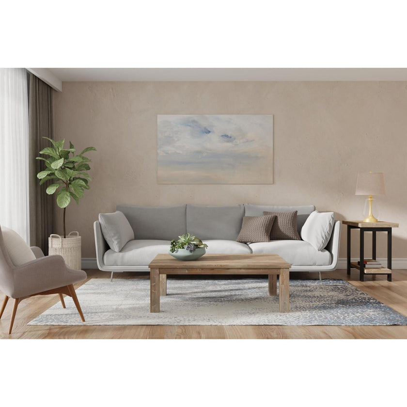 Feizy Azure 3401F Modern Watercolor Rug in Gray/Blue/Ivory