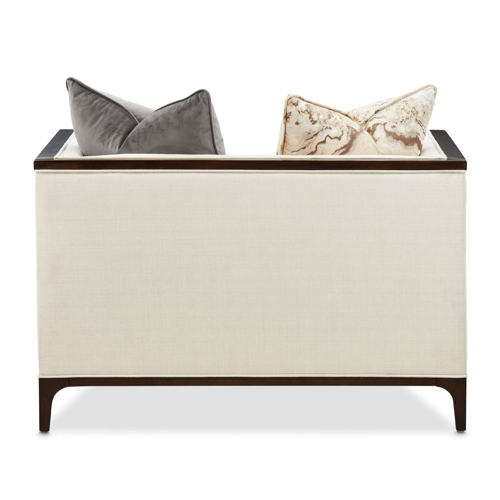Michael Amini Belmont Place Matching Chair - Cream/Espresso