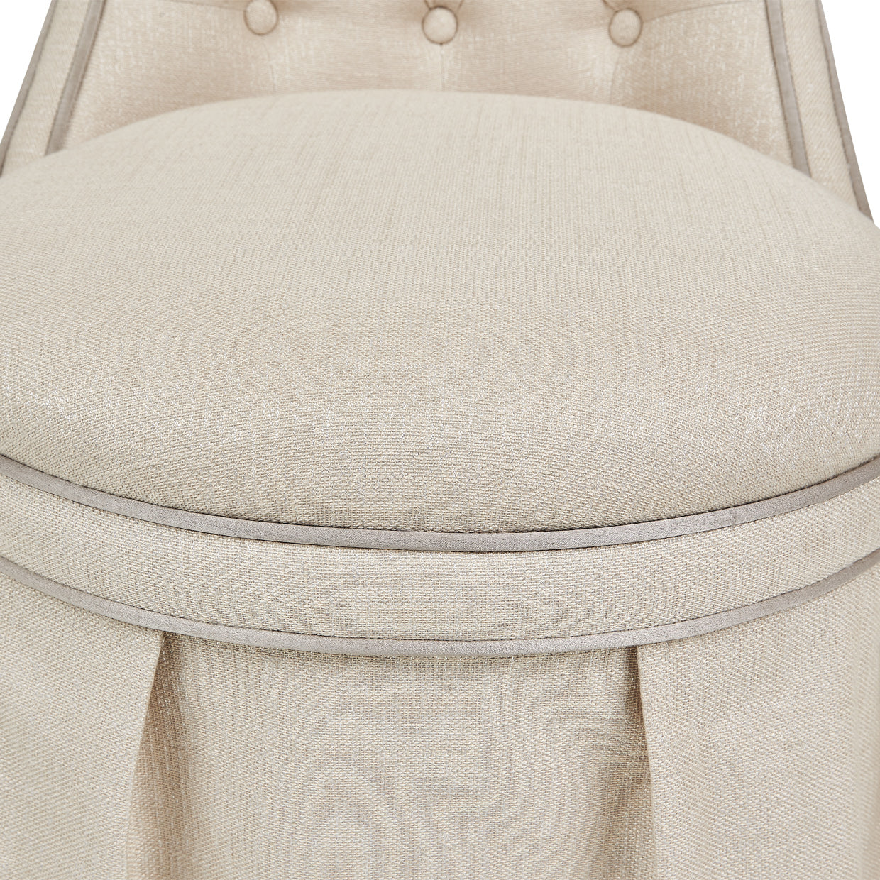 Michael Amini Villa Cherie Hazelnut Tufted Vanity Chair