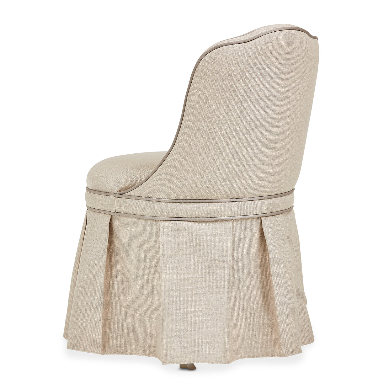 Michael Amini Villa Cherie Hazelnut Tufted Vanity Chair