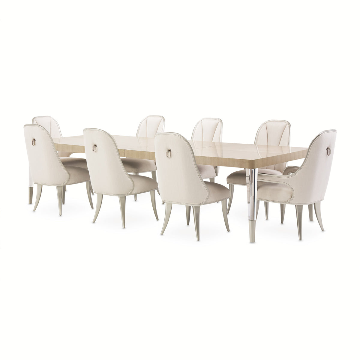 Michael Amini Penthouse Rectangular Dining Table (Includes: 2 x 22 Leaves)