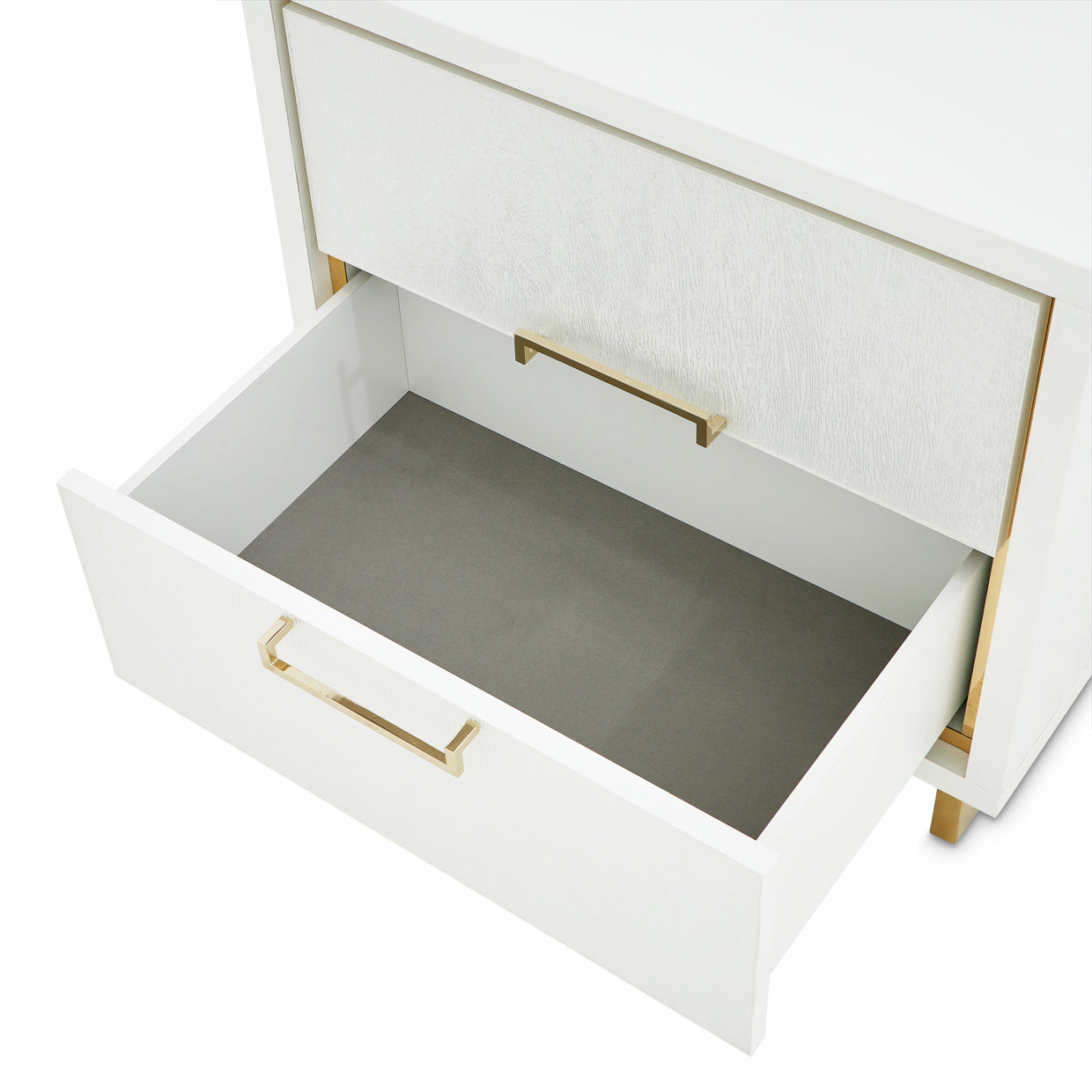 Michael Amini Palm Gate Nightstand Cloud White