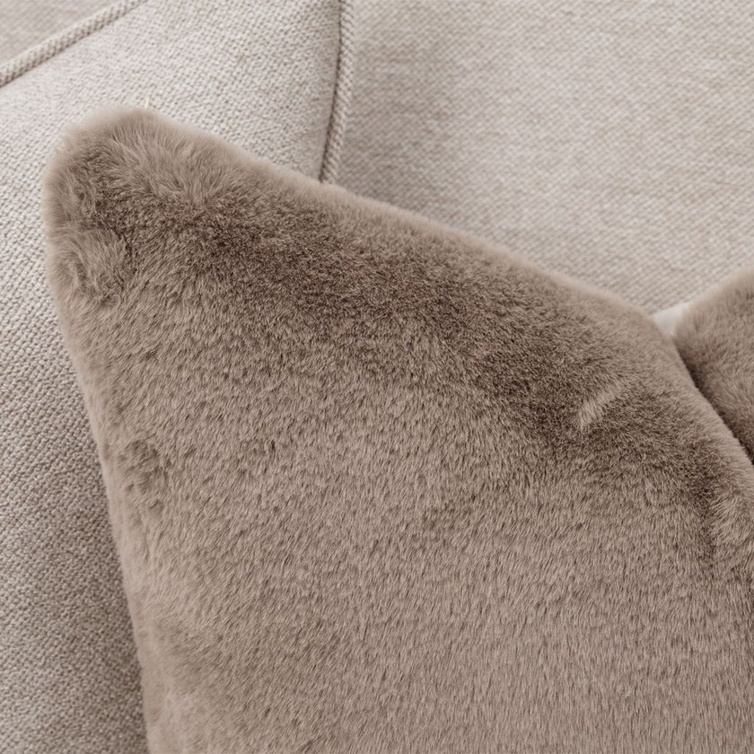 Michael Amini Camellia Field 3-Piece Chenille Sofa - Linen/Warm Pecan