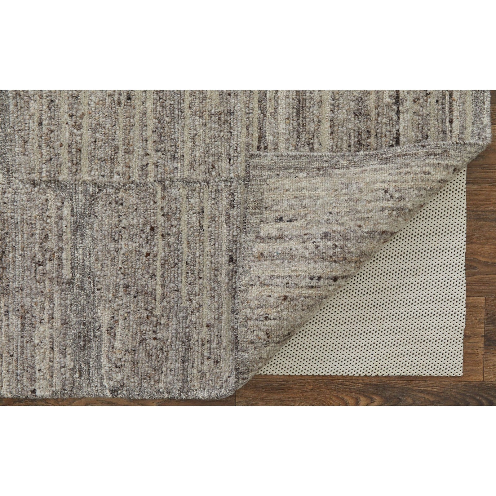 Feizy Navaro 8912F Modern Abstract Rug in Gray/Ivory/Taupe