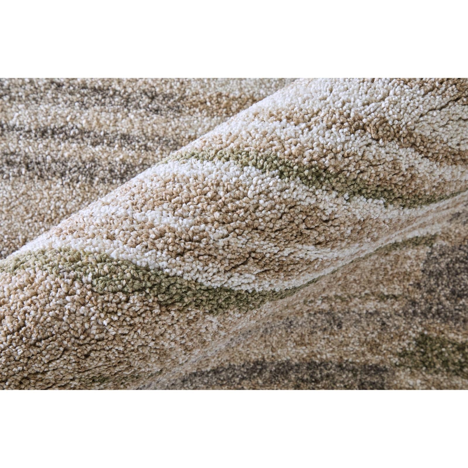 Feizy Richmond 39R3F Modern Geometric Rug in Ivory/Gray/Tan