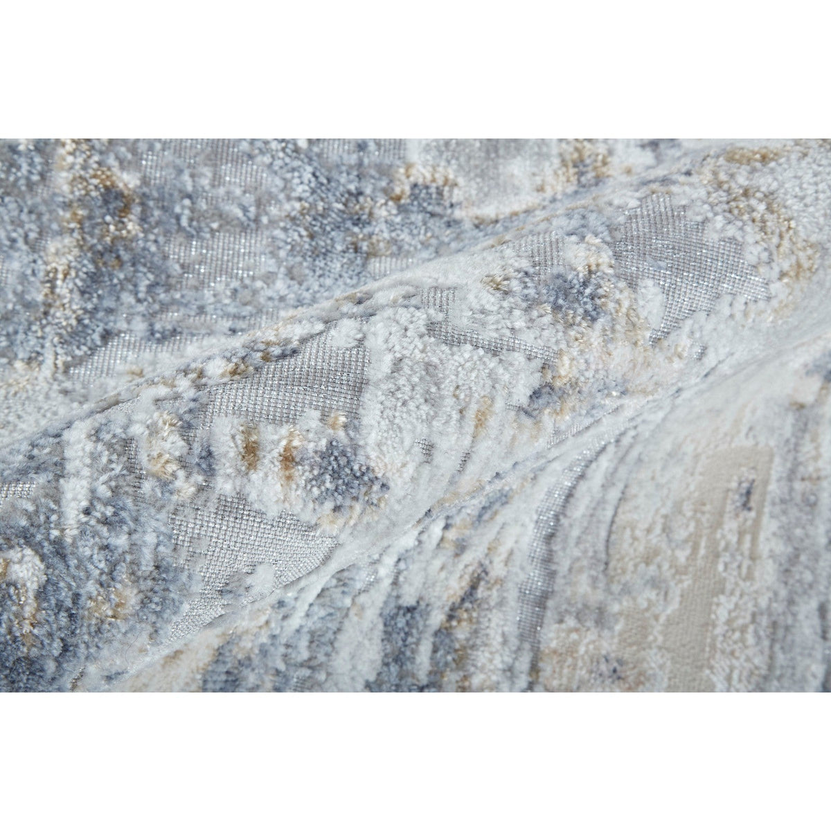 Feizy Laina 39GHF Transitional Abstract in Ivory/Gray/Blue