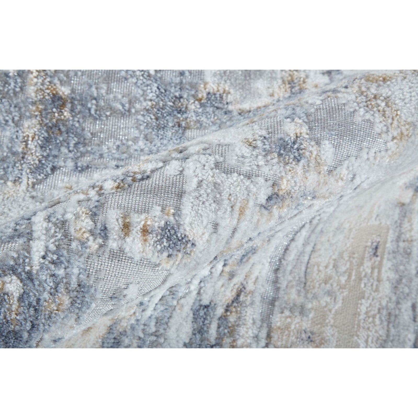 Feizy Laina 39GHF Transitional Abstract in Ivory/Gray/Blue