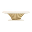 Michael Amini Fantosini Pedestal Dining Table - Creamy Pearl