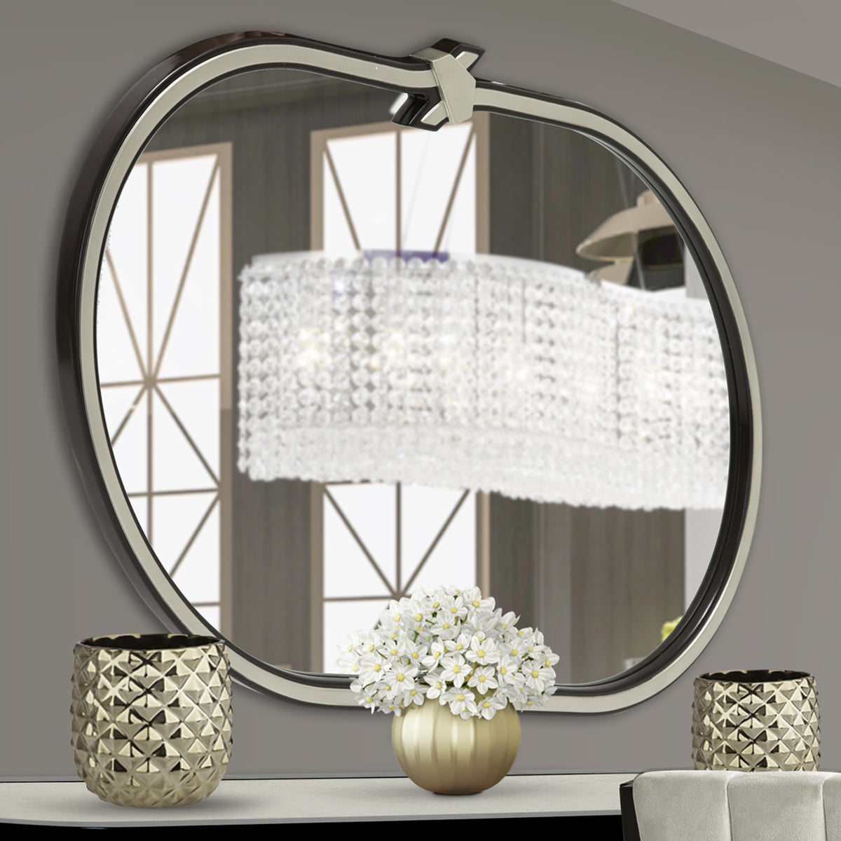 Michael Amini Paris Chic Wall Mirror Espresso