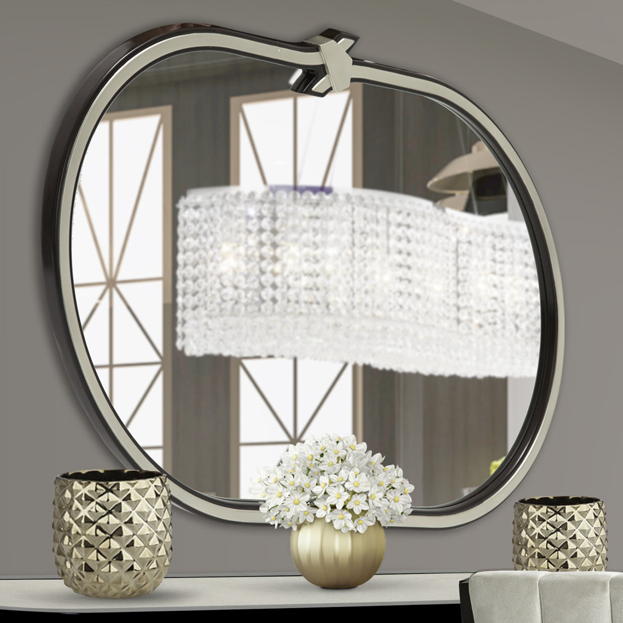 Michael Amini Paris Chic Wall Mirror Espresso