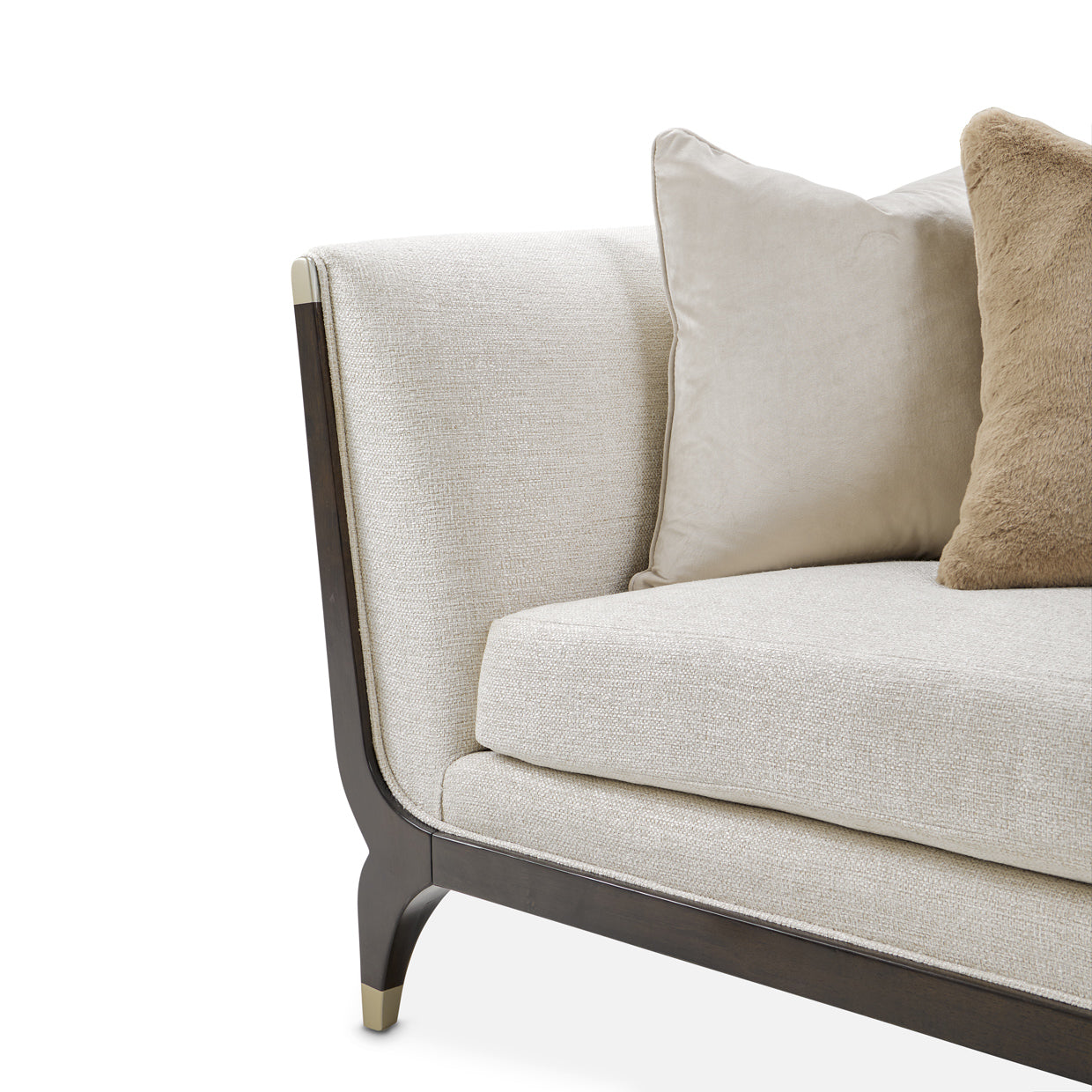 Michael Amini Paris Chic Sofa Cremini Espresso