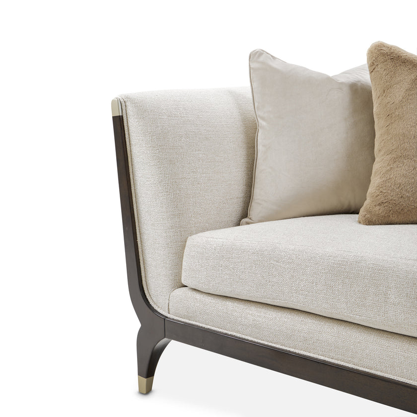 Michael Amini Paris Chic Sofa Cremini Espresso