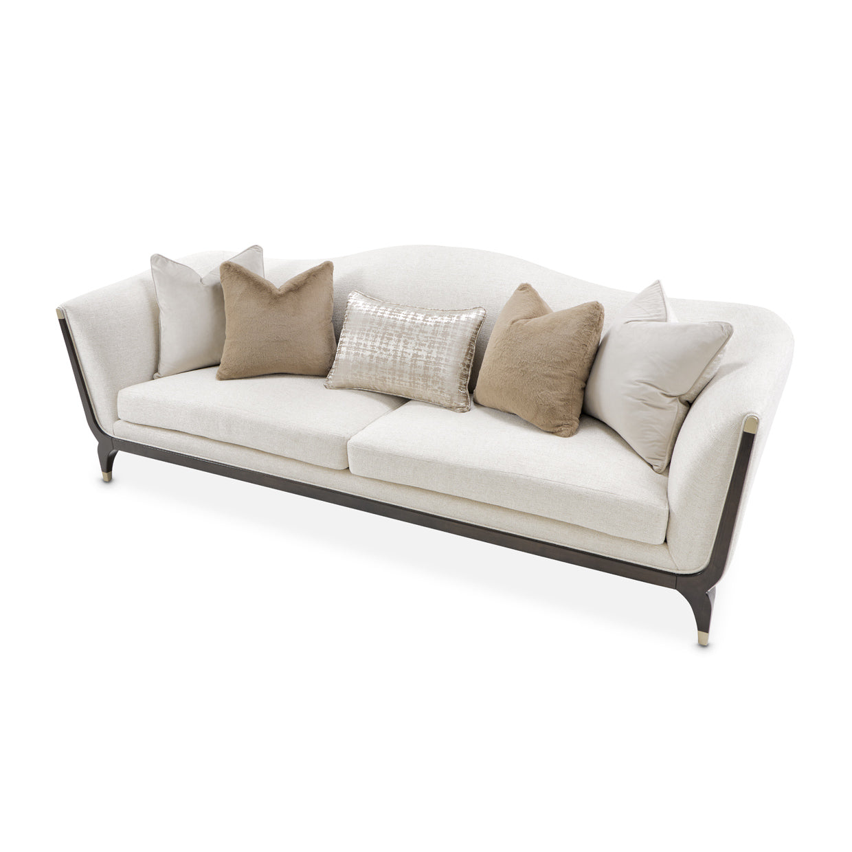 Michael Amini Paris Chic Sofa Cremini Espresso