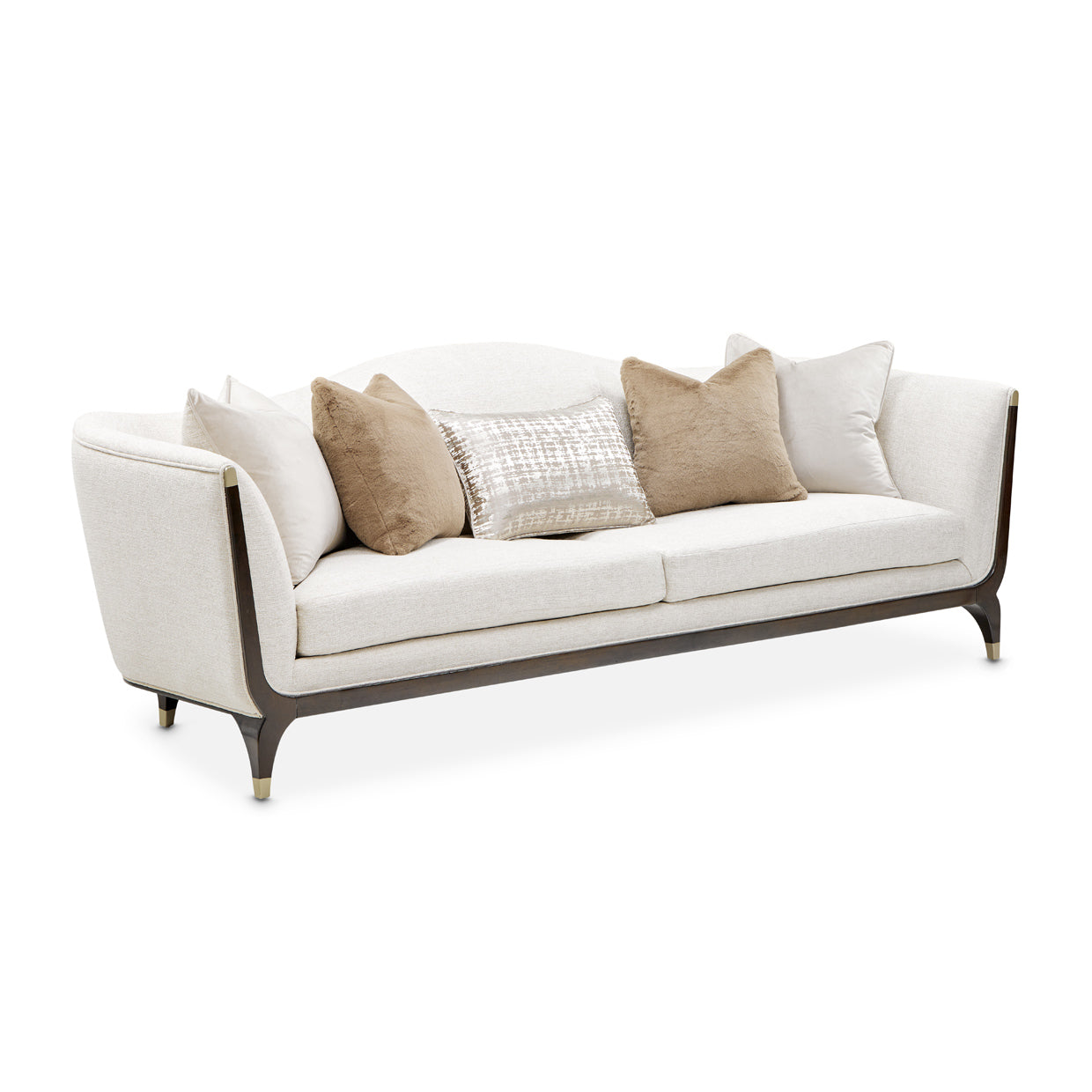 Michael Amini Paris Chic Sofa Cremini Espresso