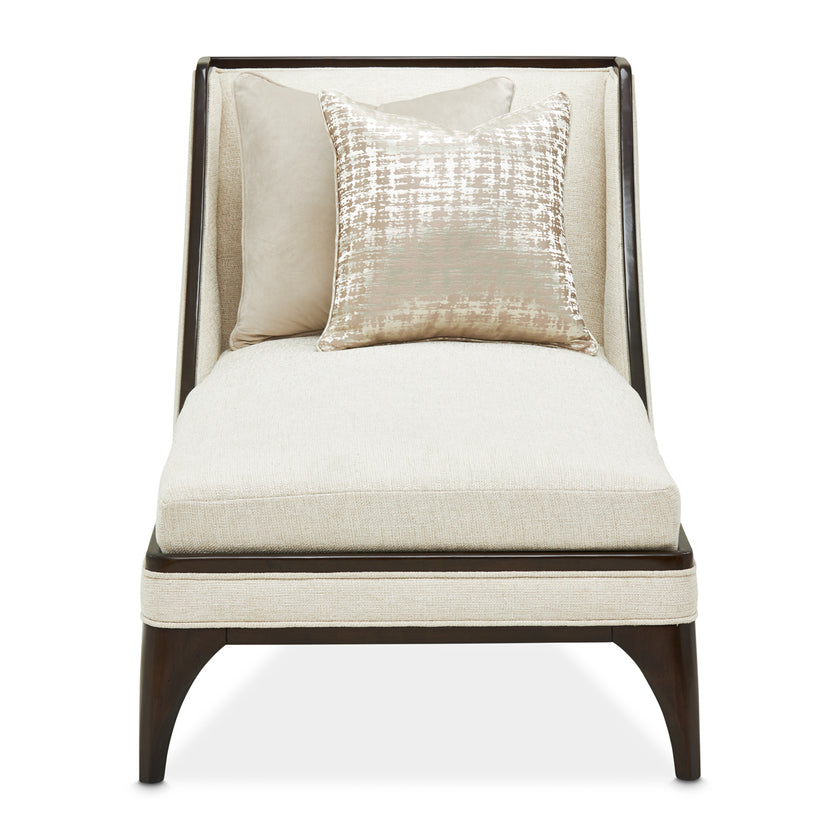 Michael Amini Paris Chic Armless Chaise Cremini Espresso