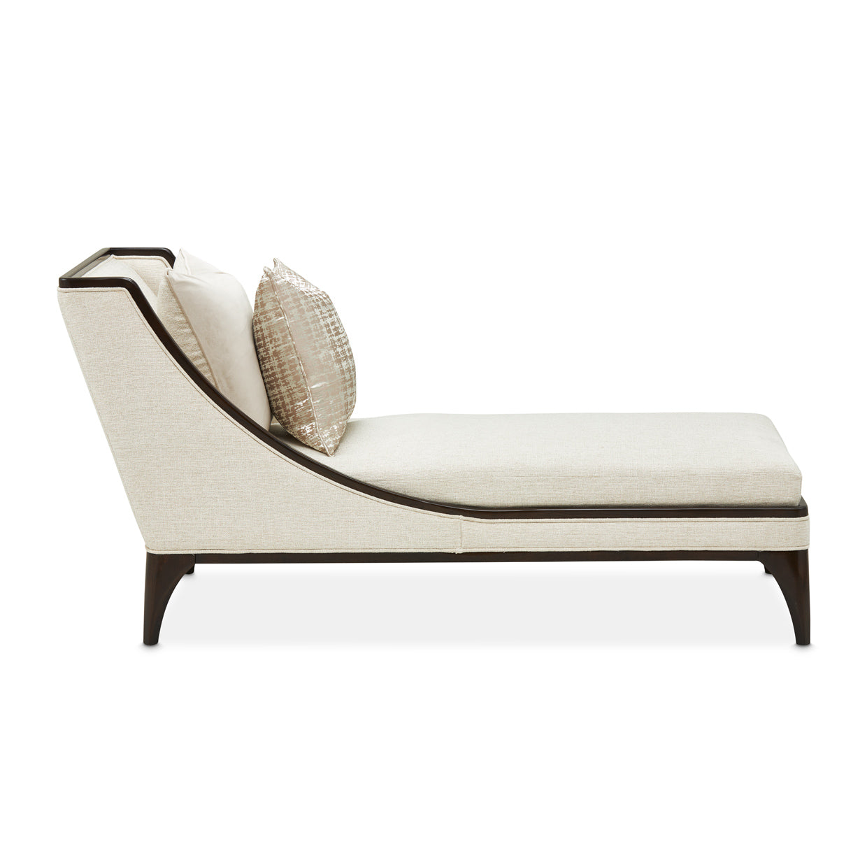 Michael Amini Paris Chic Armless Chaise Cremini Espresso