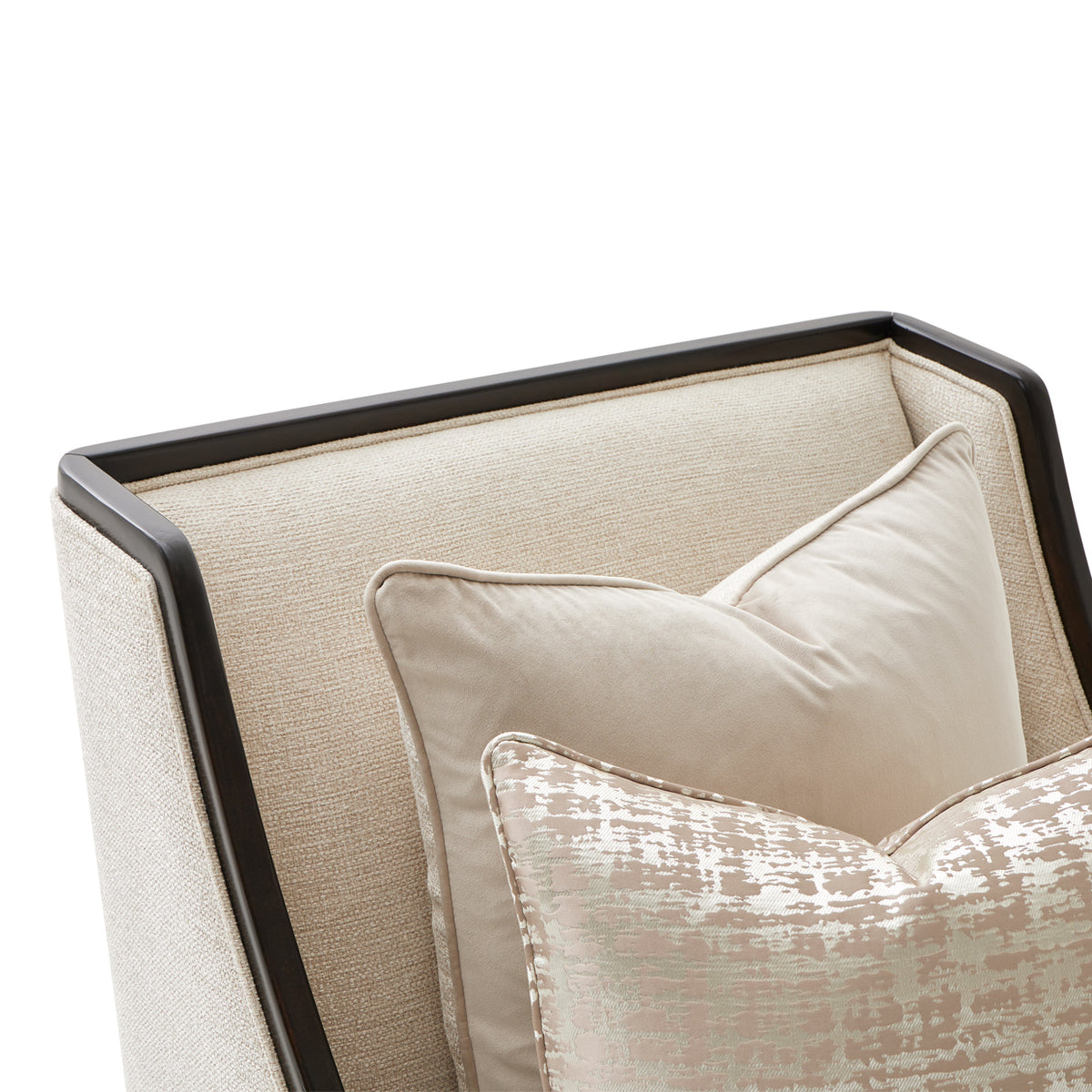 Michael Amini Paris Chic Armless Chaise Cremini Espresso