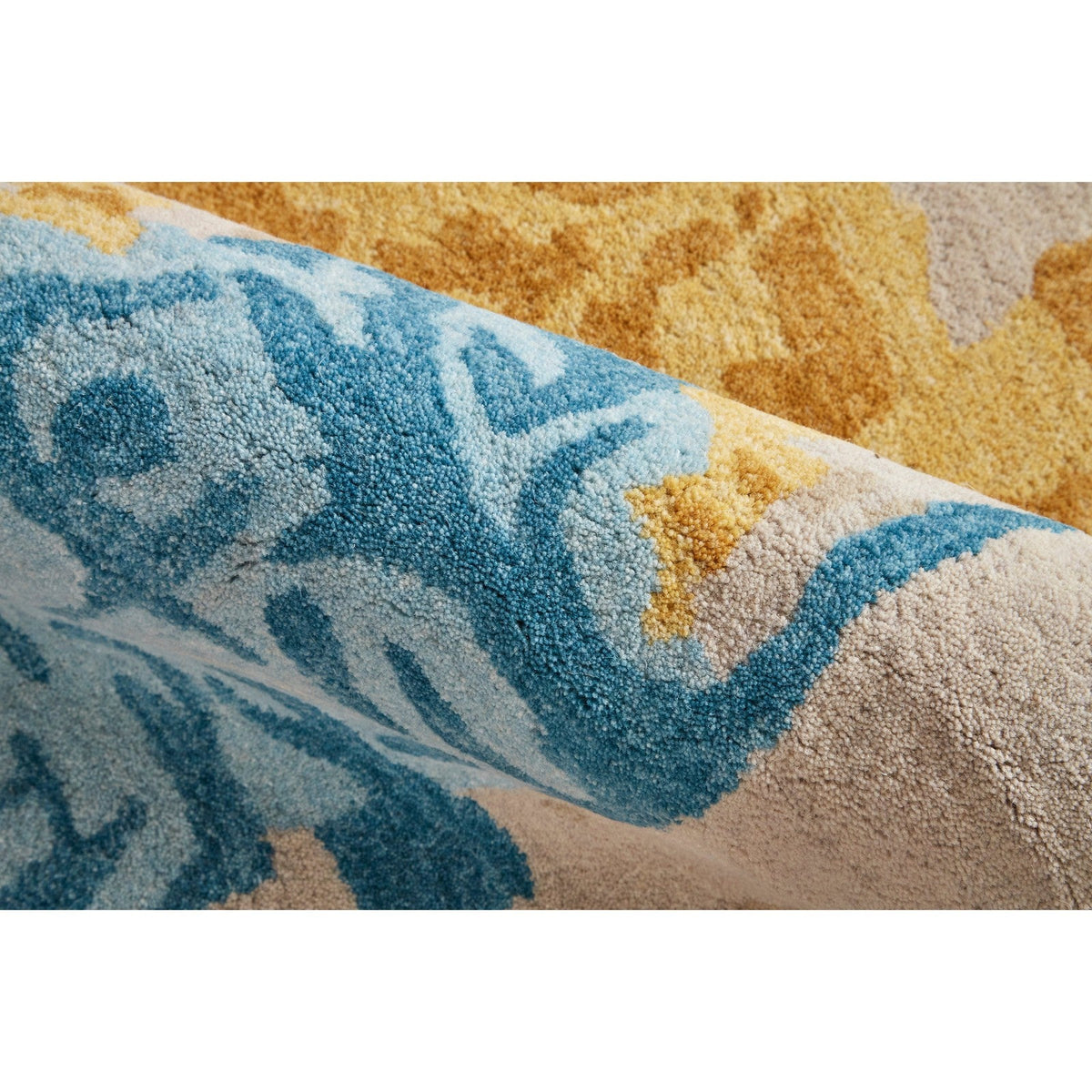 Feizy Everley 8646F Modern Abstract in Ivory/Yellow/Blue