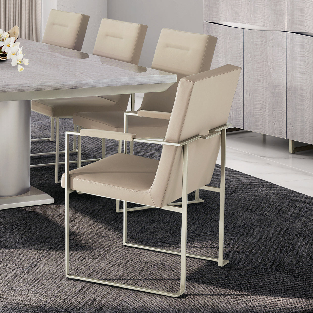 Michael Amini Marin Dining Arm Chair - Set of 2