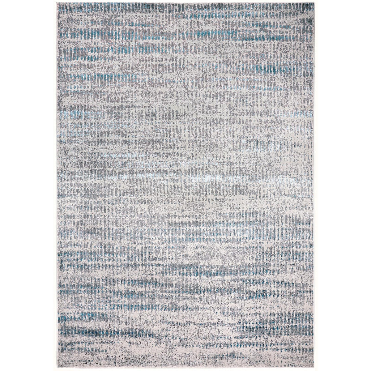 Feizy Azure 3402F Modern Abstract Rug in Blue/Gray/Ivory