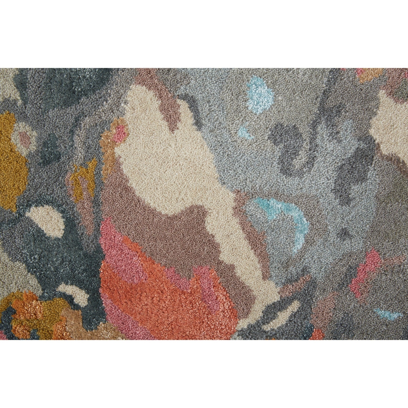 Feizy Dafney 8867F Transitional Floral & Botanical in Blue/Pink/Gray