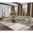 Feizy Aura 3737F Modern Watercolor Rug in Gray/Ivory/Gold
