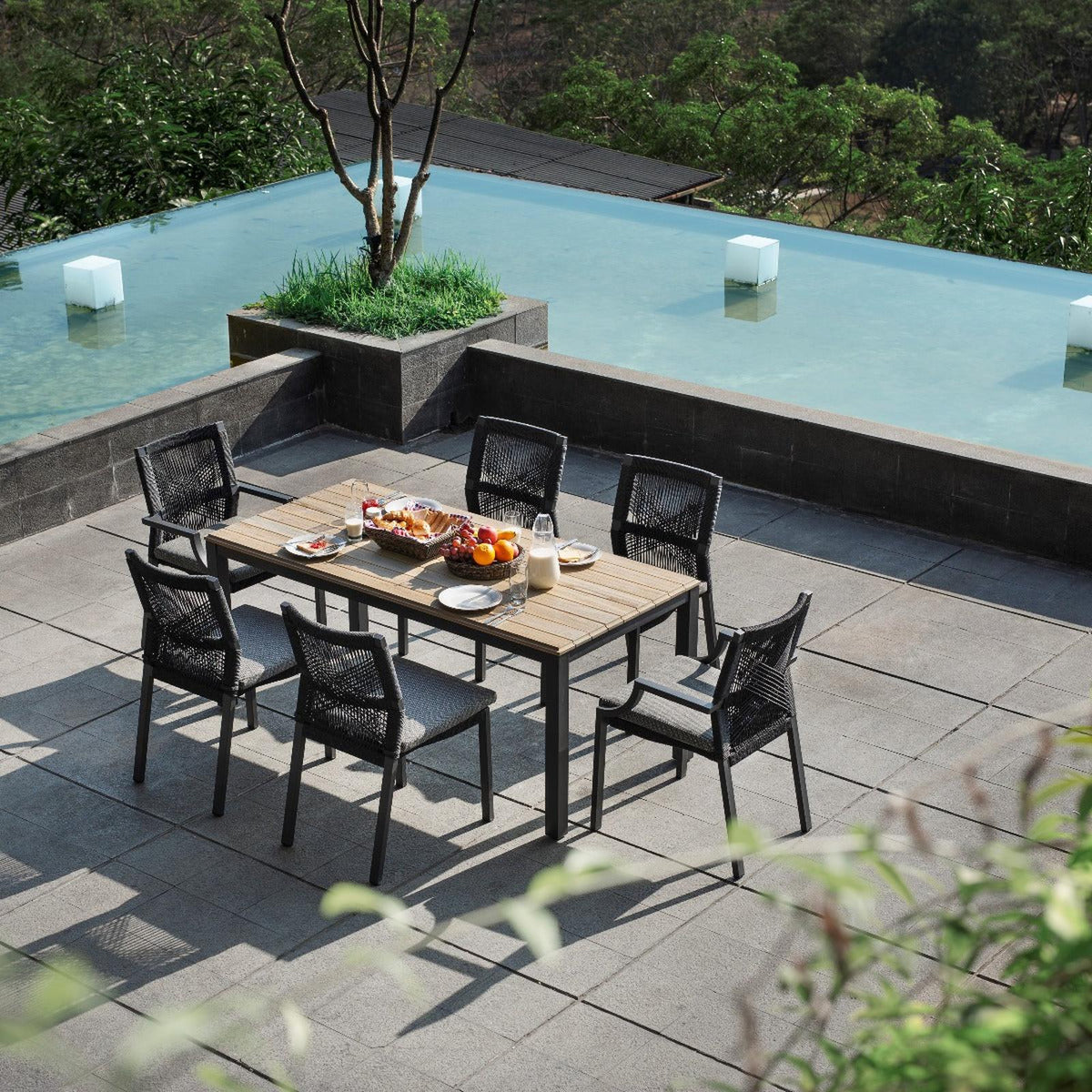 Woodbridge Furniture Bellevue Outdoor Stackable Arm Chair