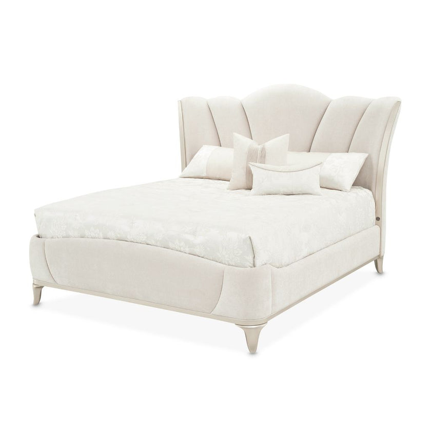 Michael Amini La Marisia Upholstered Bed - Tranquil/Champagne Gold