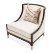 Michael Amini Belmont Place Accent Chair - Cream/Espresso