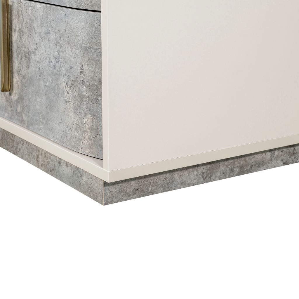 Michael Amini Pavira 2-Drawer Nightstand - Stone