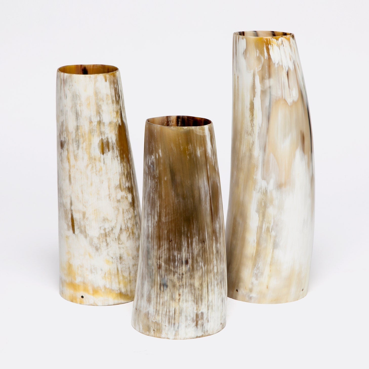 Aiden Natural Horn Vase - Set of 3