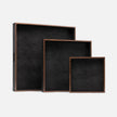 Amina Faux Shagreen Tray - Set of 3