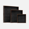Amina Faux Shagreen Tray - Set of 3