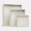 Amina Faux Shagreen Tray - Set of 3