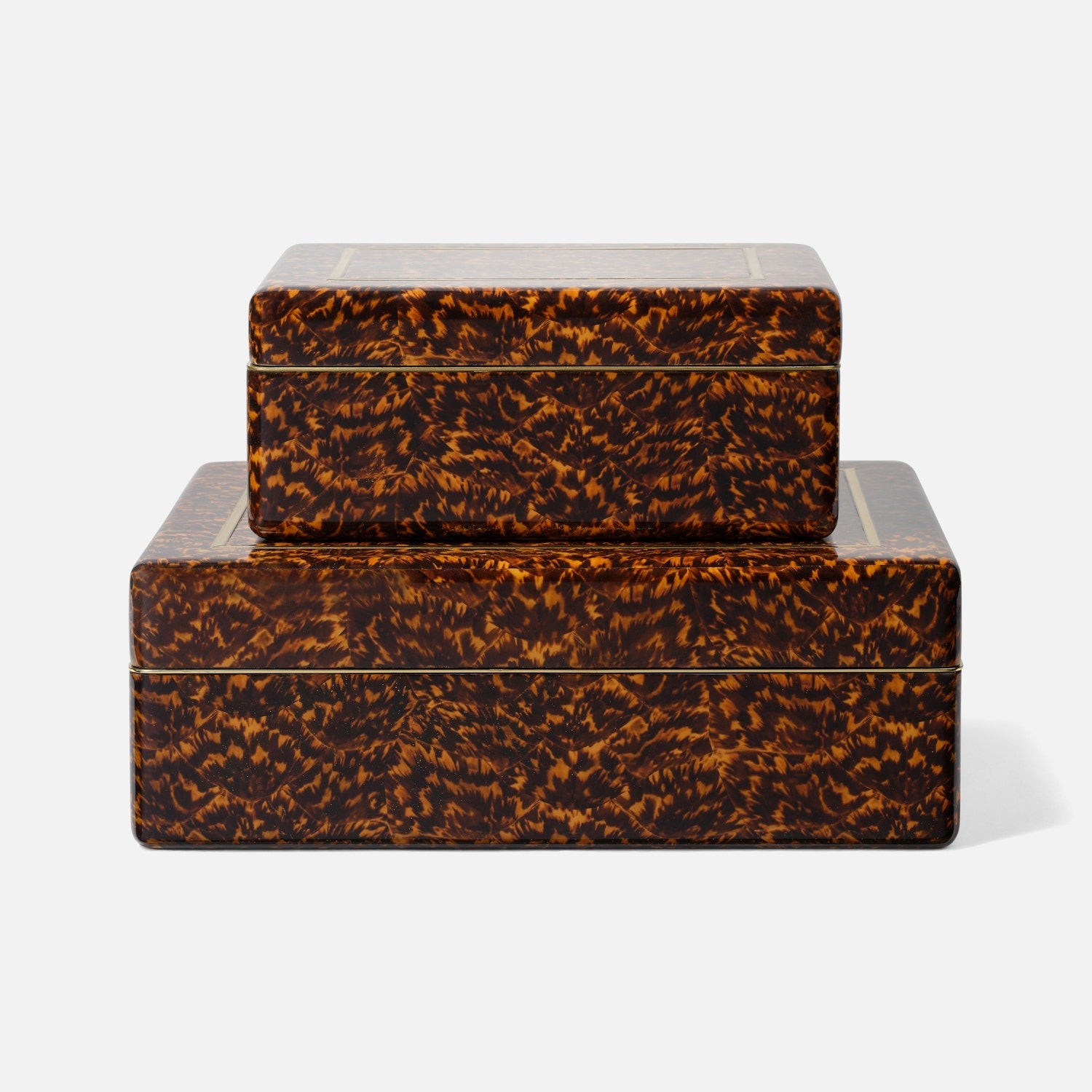 Arnold Faux Tortoise Box - Set of 2 – Grayson Luxury