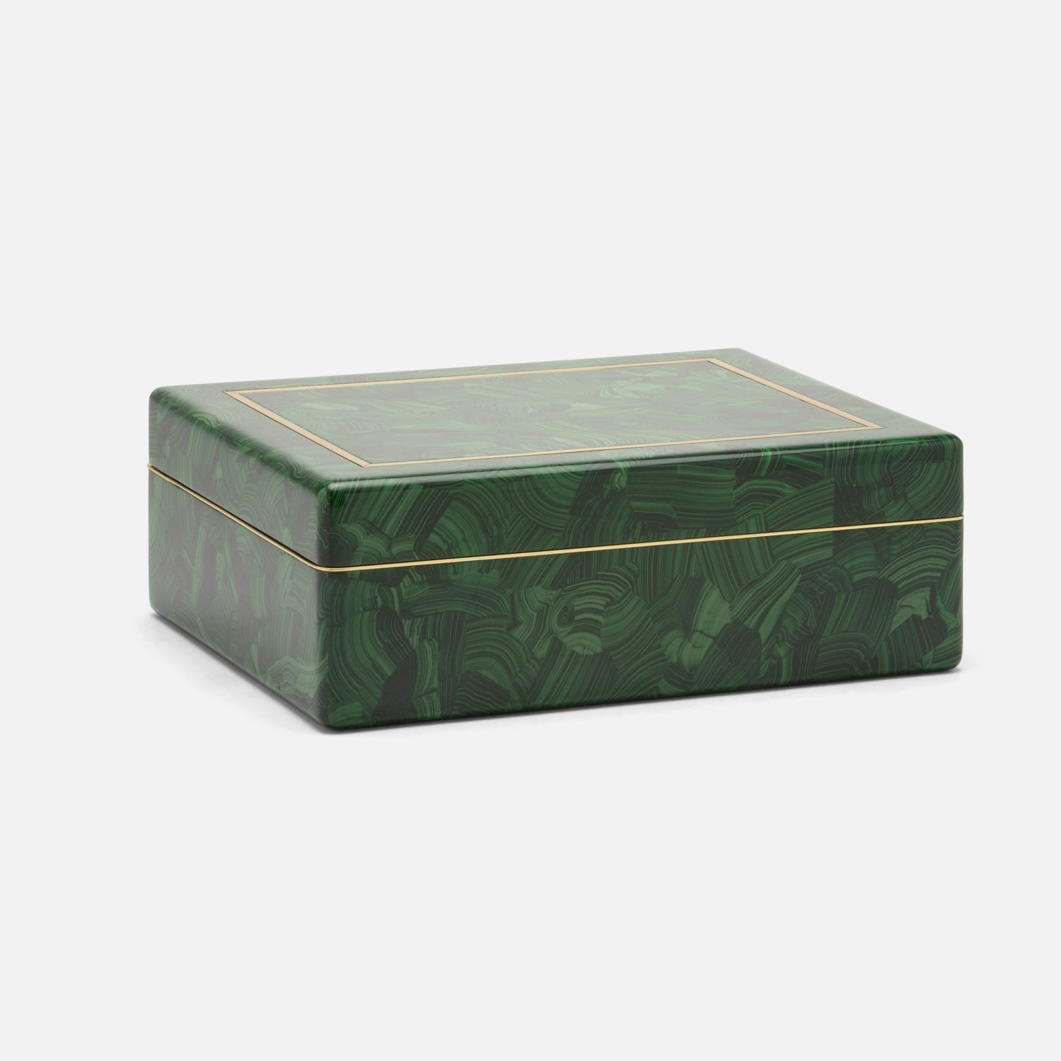 Austen Faux Malachite Box
