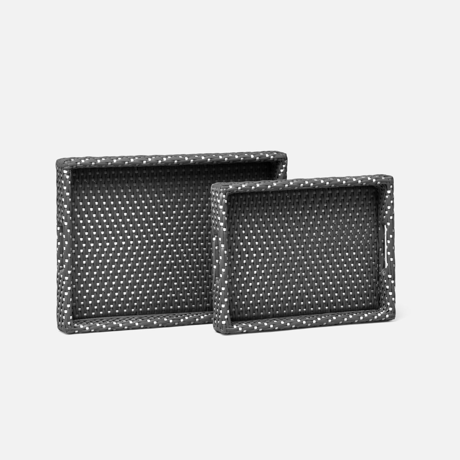 Avanna Faux Wicker Tray - Set of 2