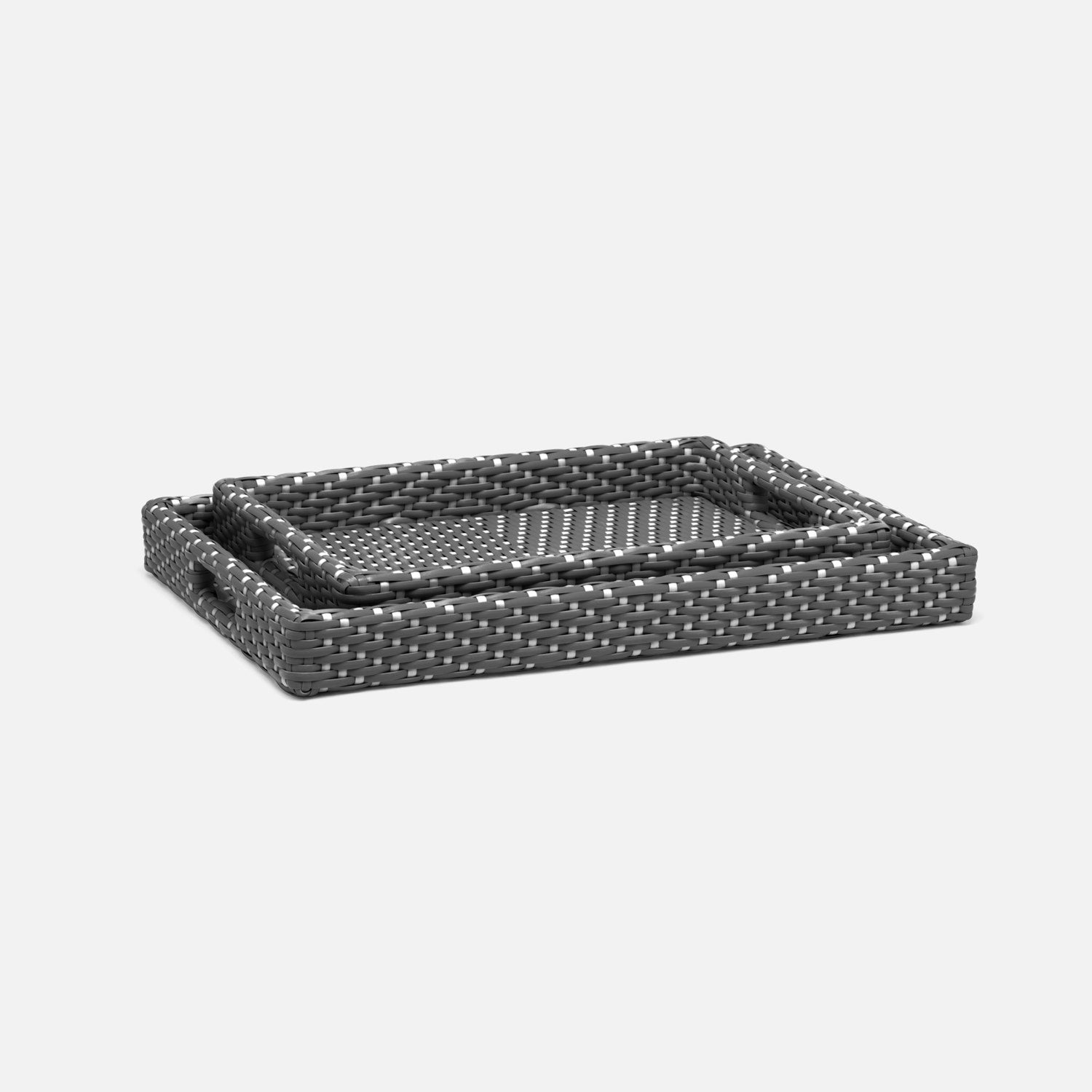 Avanna Faux Wicker Tray - Set of 2